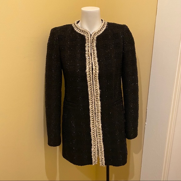 🎀SOLD🎀Alice Olivia Andreas Tweed Crystal Jacket - Picture 5 of 8